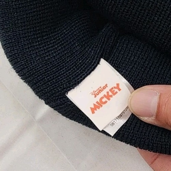 New Small Kids Mickey  Beanie With Mittens Disney.  Black, Light Blue, Dark Blue - Picture 3 of 5